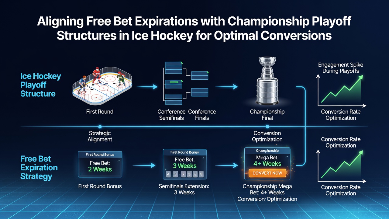Split-screen view of an NHL playoff game on one side and a bookmaker promo calendar on the other, showing aligned expiration dates
