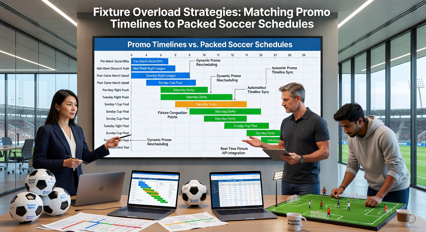Soccer players in action during a high-intensity match schedule period with overlaid betting promo graphics