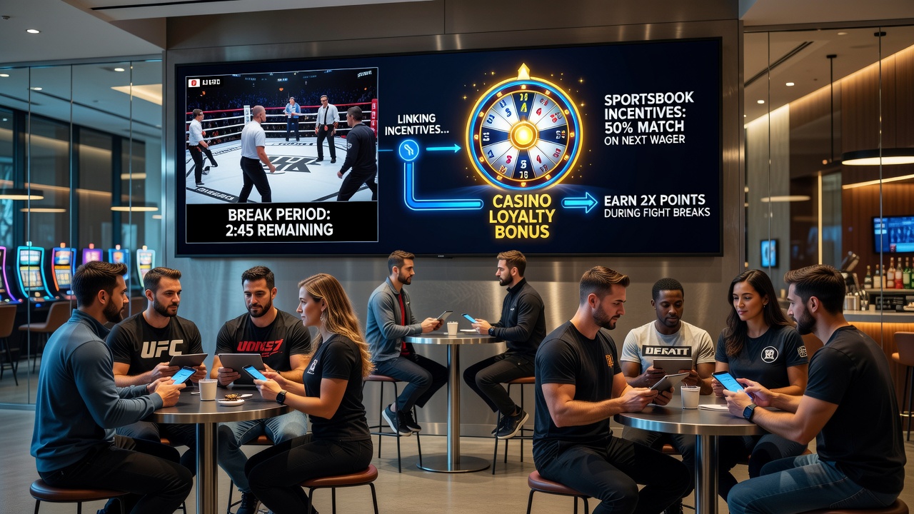 Digital interface showing loyalty points transferring between sportsbook and casino sections