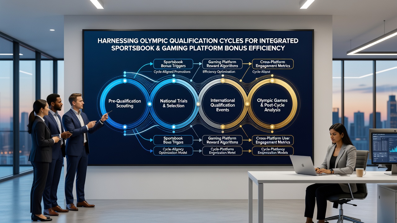 Integrated platform dashboard displaying synchronized bonus progress bars for Olympic qualifiers and casino games