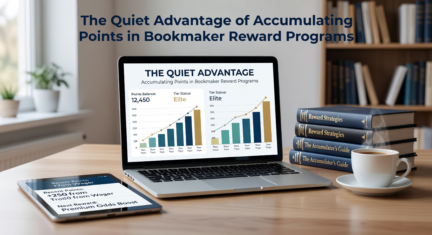 Bookmaker loyalty program dashboard displaying accumulated reward points and tier progression