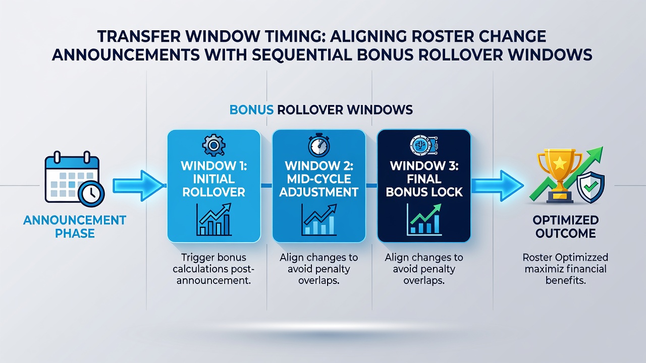 Split screen showing transfer deadline clock alongside sequential bonus progress bars for multiple European leagues